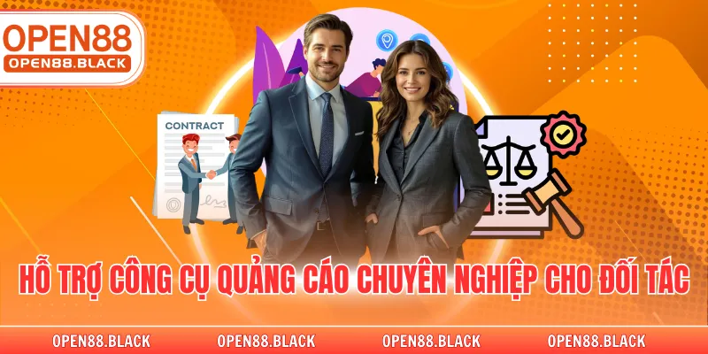 Hỗ trợ công cụ quảng cáo chuyên nghiệp cho đối tác