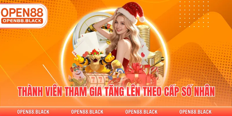 Thành viên tham gia tăng lên theo cấp số nhân